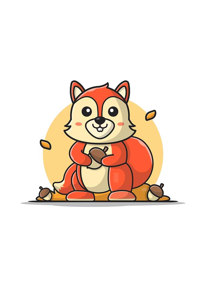 Happy Cute Squirrel