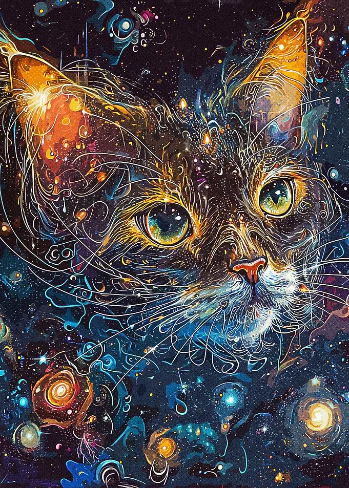 Cat Art Cosmic