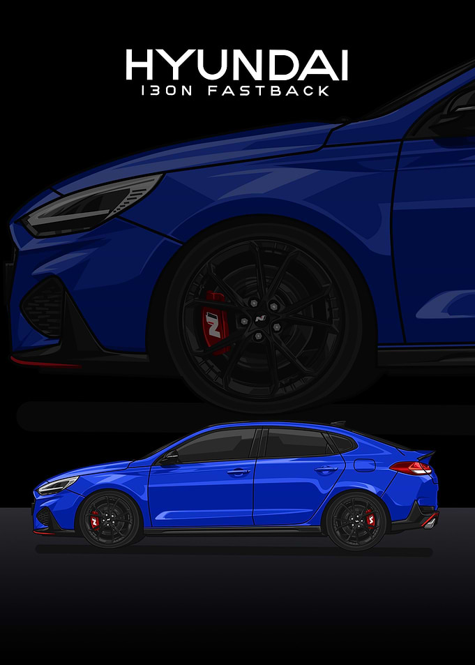 hyundai i30n fastback blue