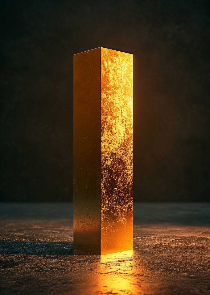 3D Dark Gold