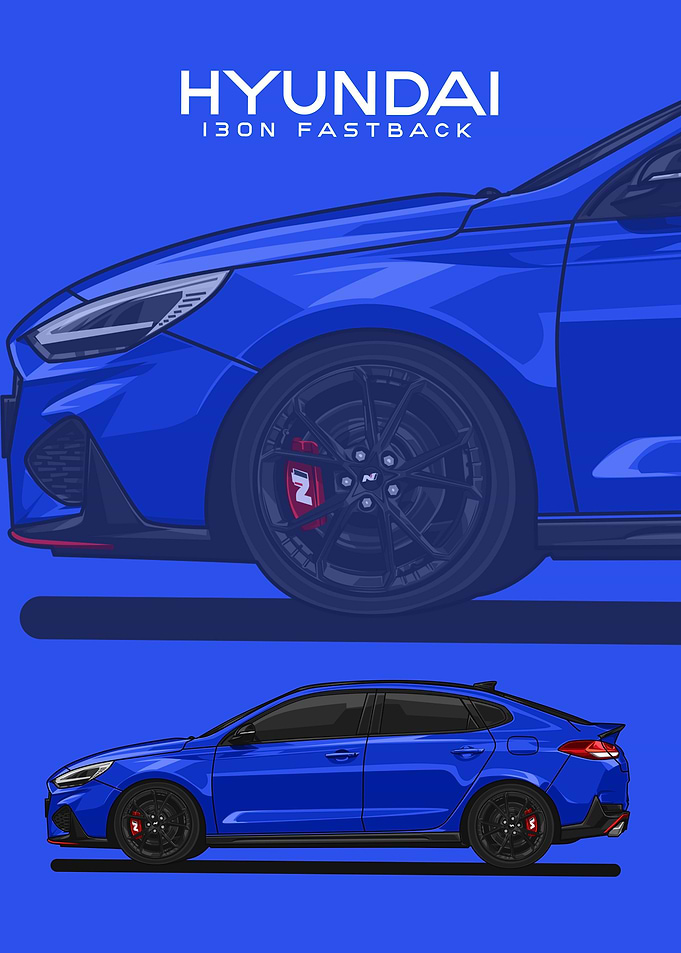 hyundai i30n fastback blue