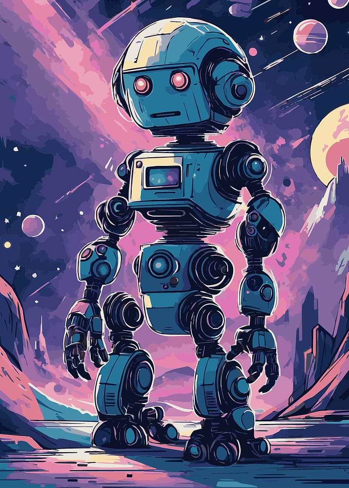 Cute Robot Fantasy Space 8