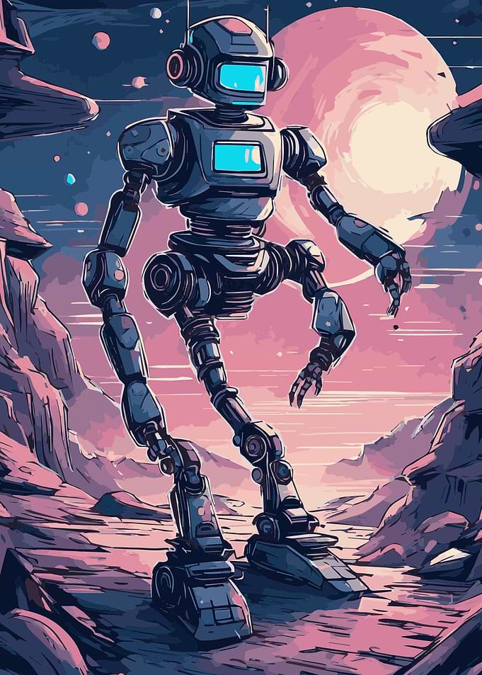 Cute Robot Fantasy Space 4