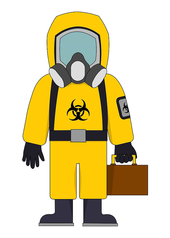 Hazard Suit with Suitcase