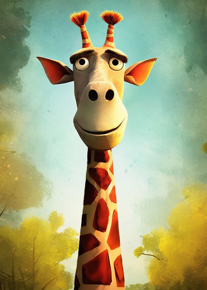 Cute Giraffe Illustration