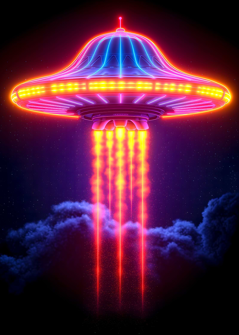 Cosmic Escape — metal poster wall art
