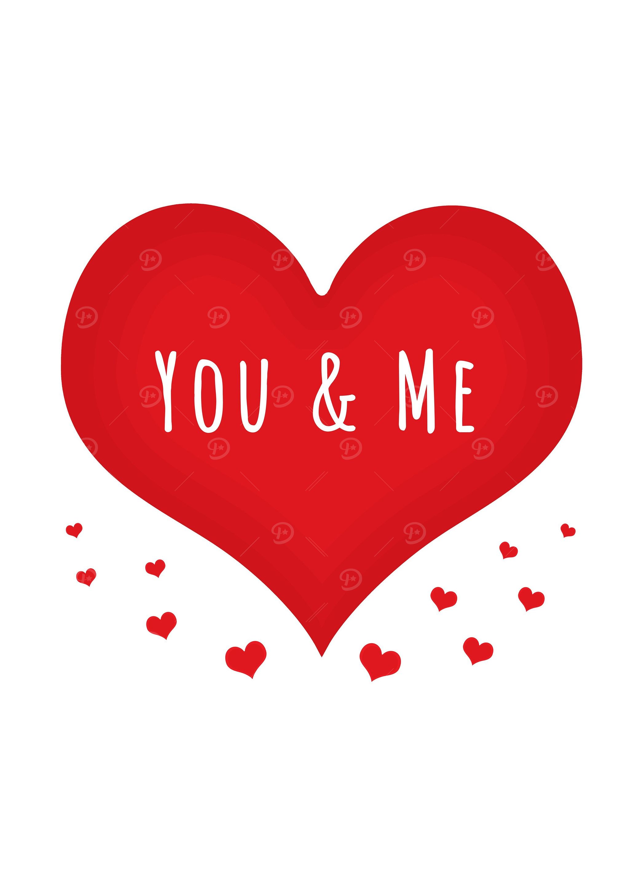 You and me love heart
