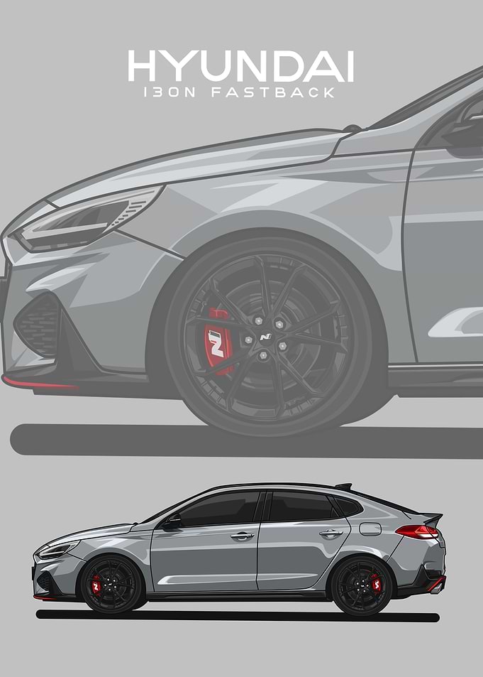 hyundai i30n fastback grey