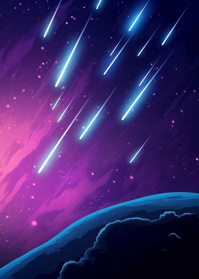 Falling Star in Space
