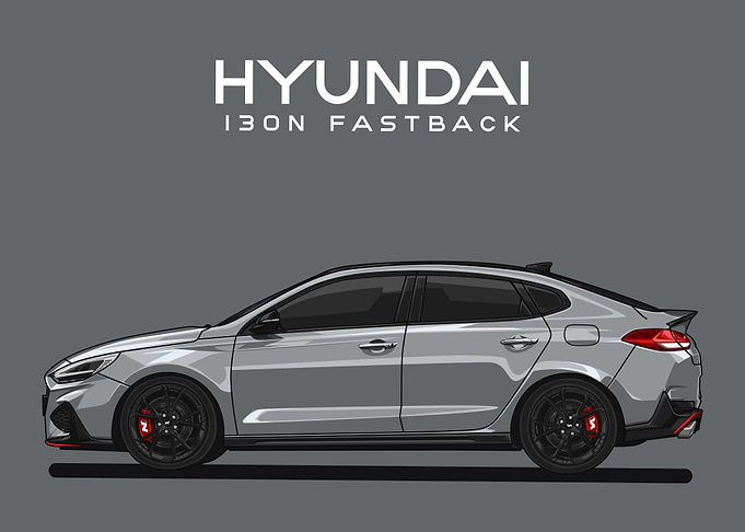 hyundai i30n fastback grey