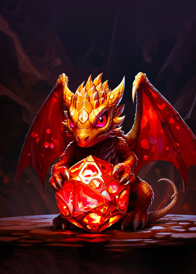 Cute Lava Baby Dragon