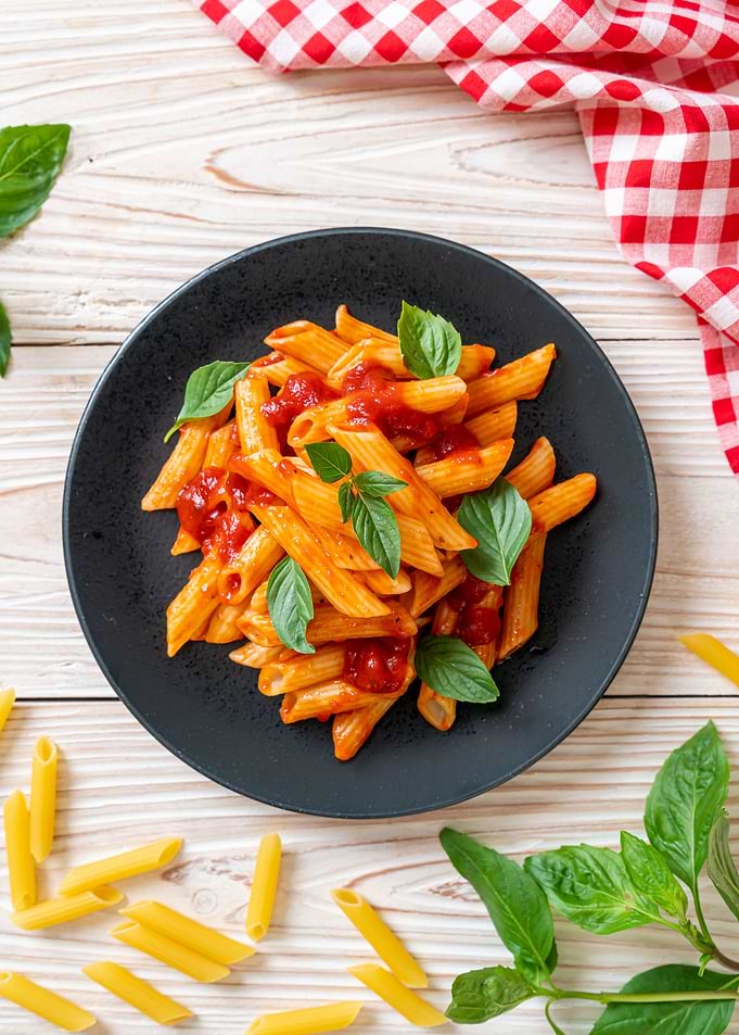 Penne pasta in tomato