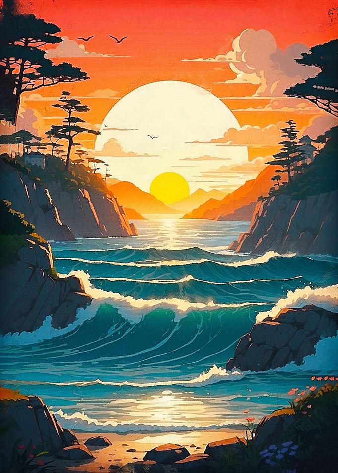 Sunset with Sea