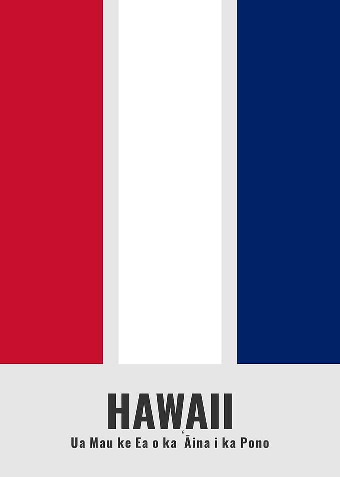 Hawaiian flag colors