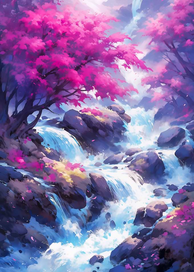 Zen waterfall