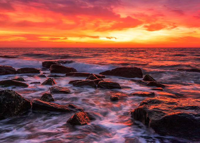 fire at the sky
