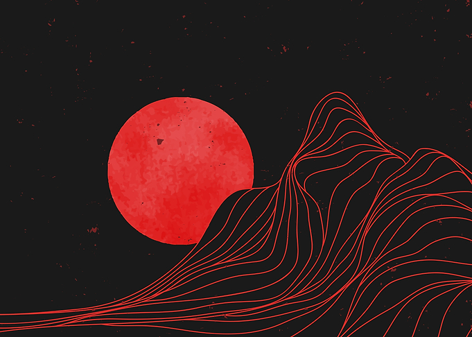 Mountain line art