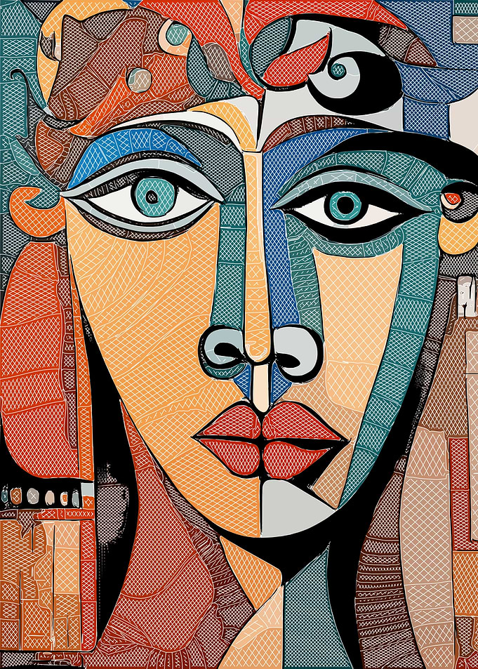 Geometric Woman Portrait