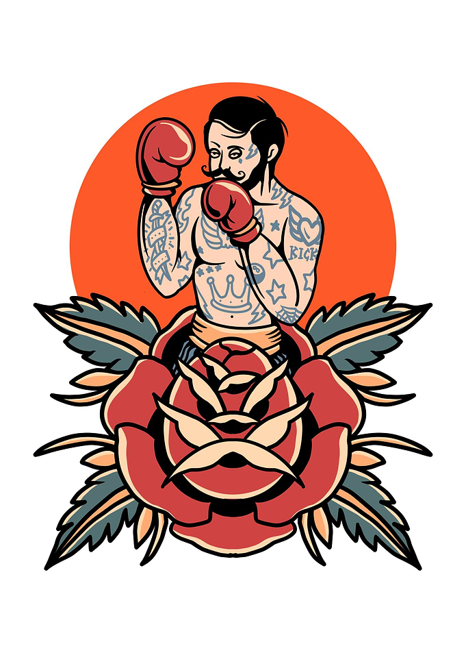 original figther tattoo