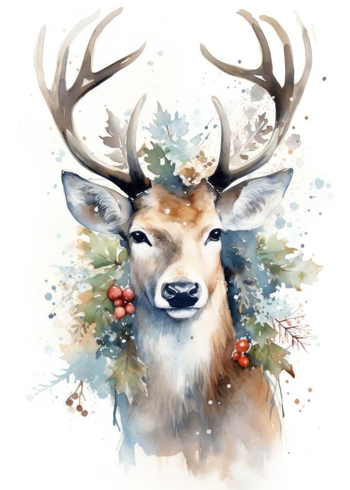 Deer Watercolor