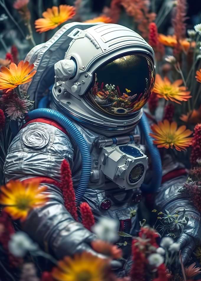Astronaut Flower Planet