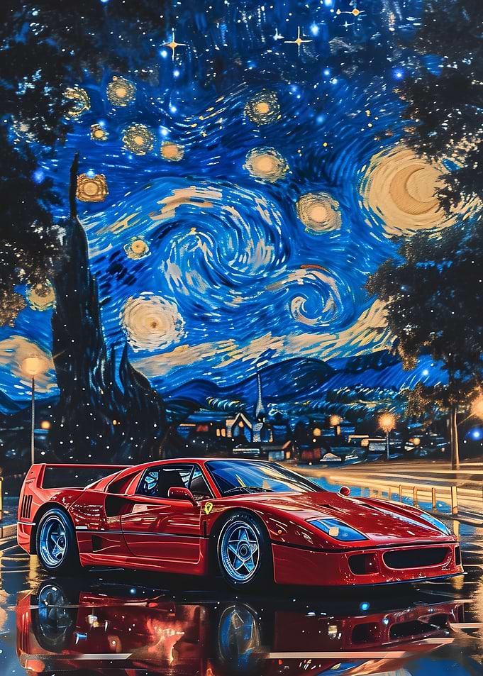 Ferrari F40 Starry Night