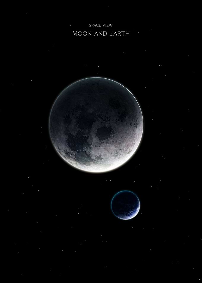 Moon and Earth