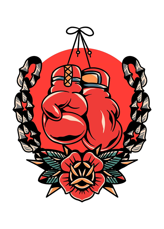 boxing glove tattoo