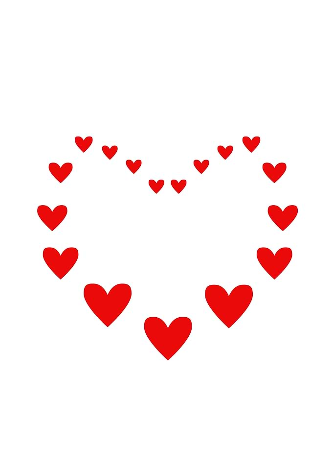 Red heart isolated on the