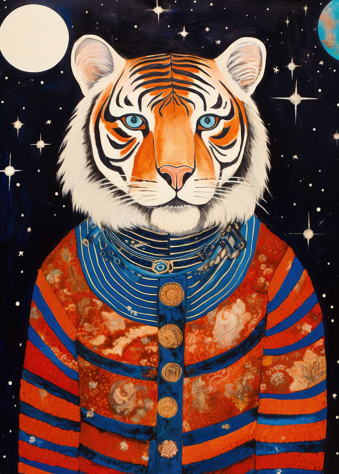 Tribal Animal Art 10 Tiger