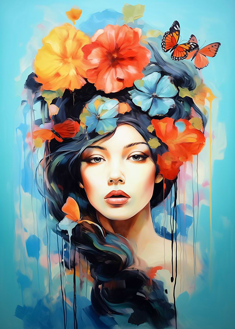 Blossom Beauty — living room metal wall art