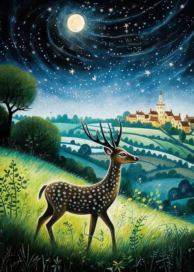 colorful deer animal