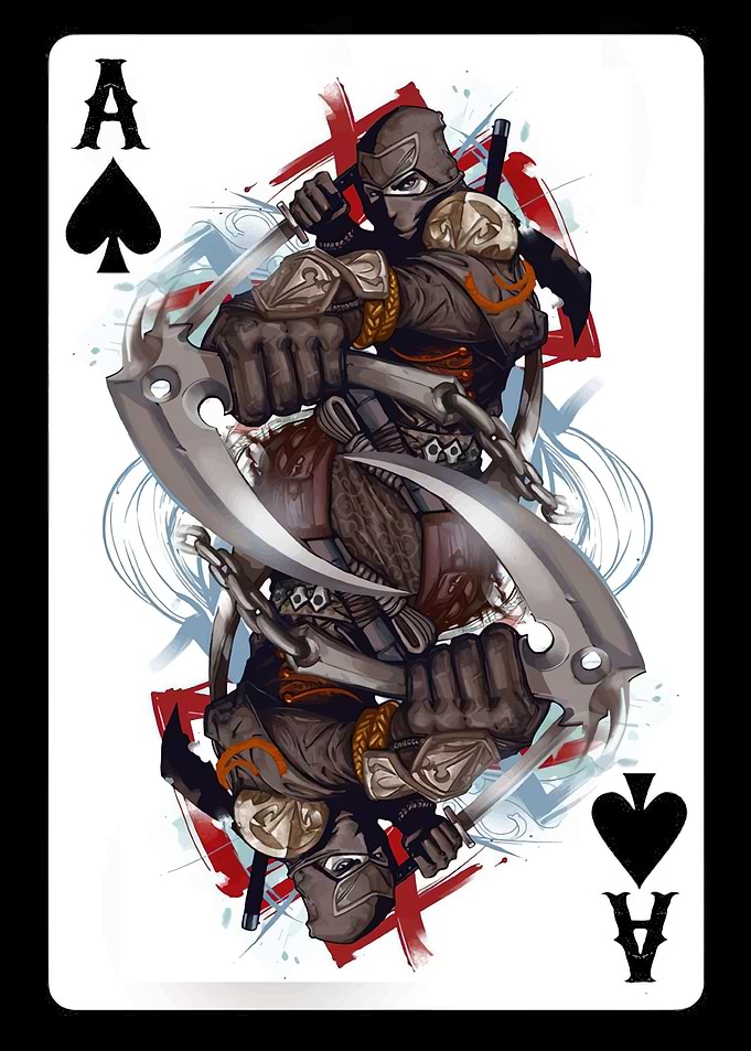 Samurai Playing Card