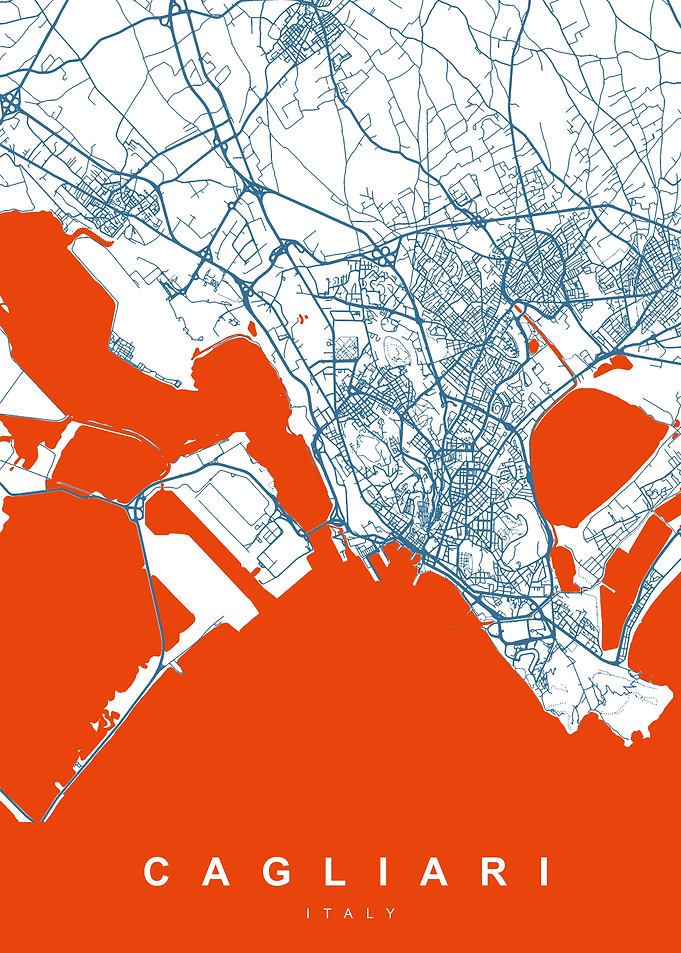MAP CAGLIARI ITALY