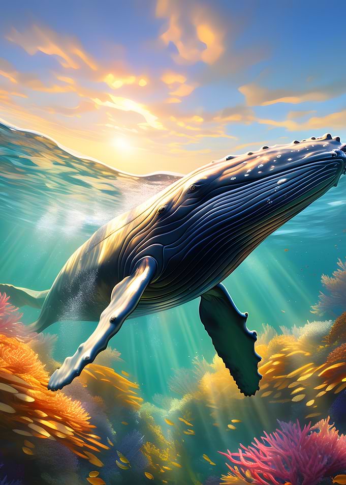 Humpback Whale Swimming