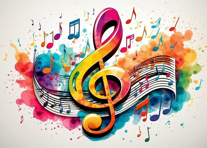 Musical Notes Watercolor