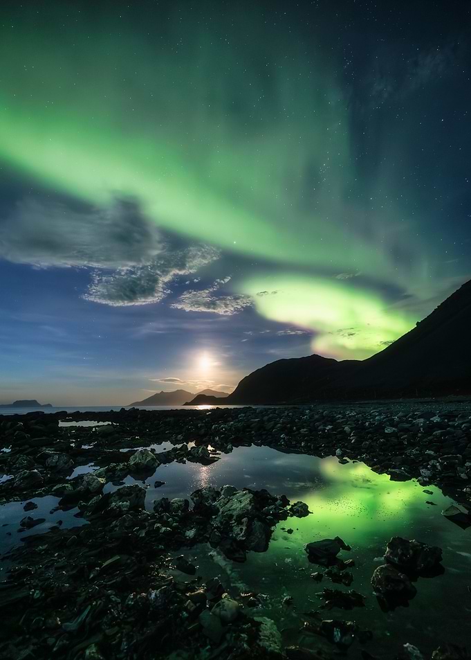 Fjord Aurora Reflections