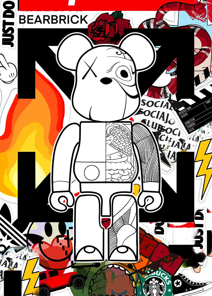Graffiti bear brick 2