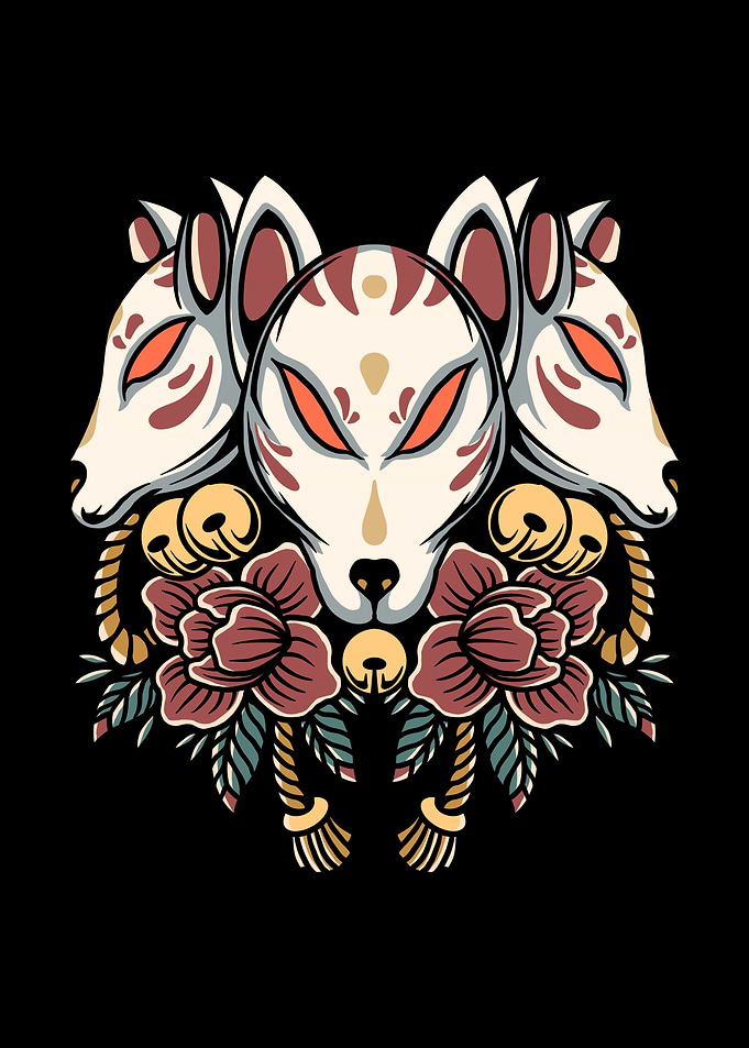 kitsune oriental tattoo
