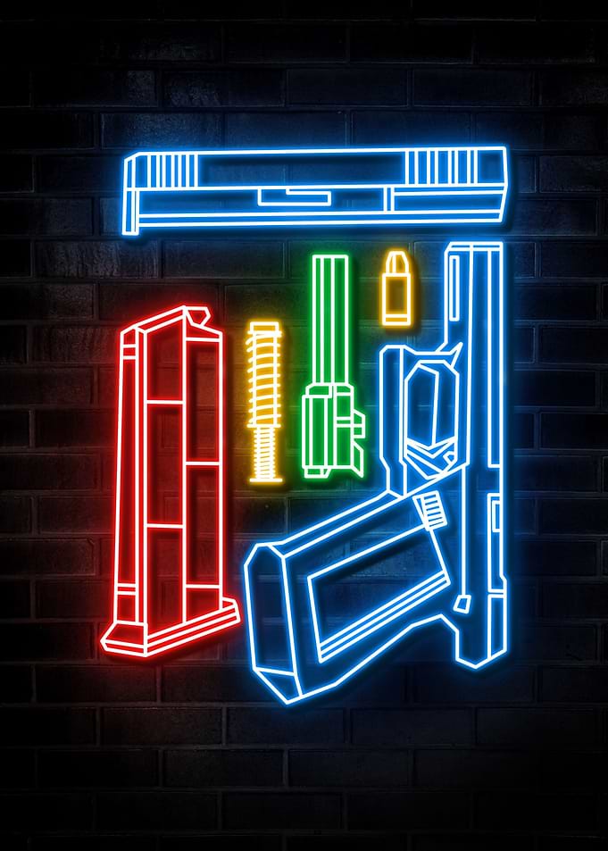 HANDGUN NEON ART