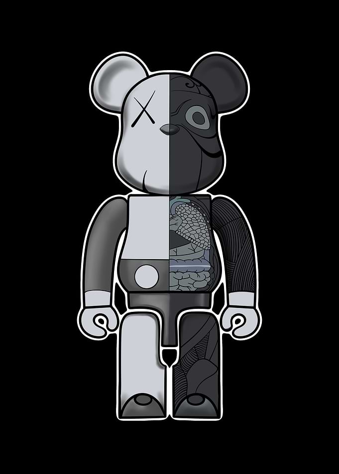 Bearbrick black background
