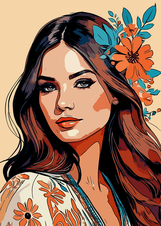 Graceful Floral Woman