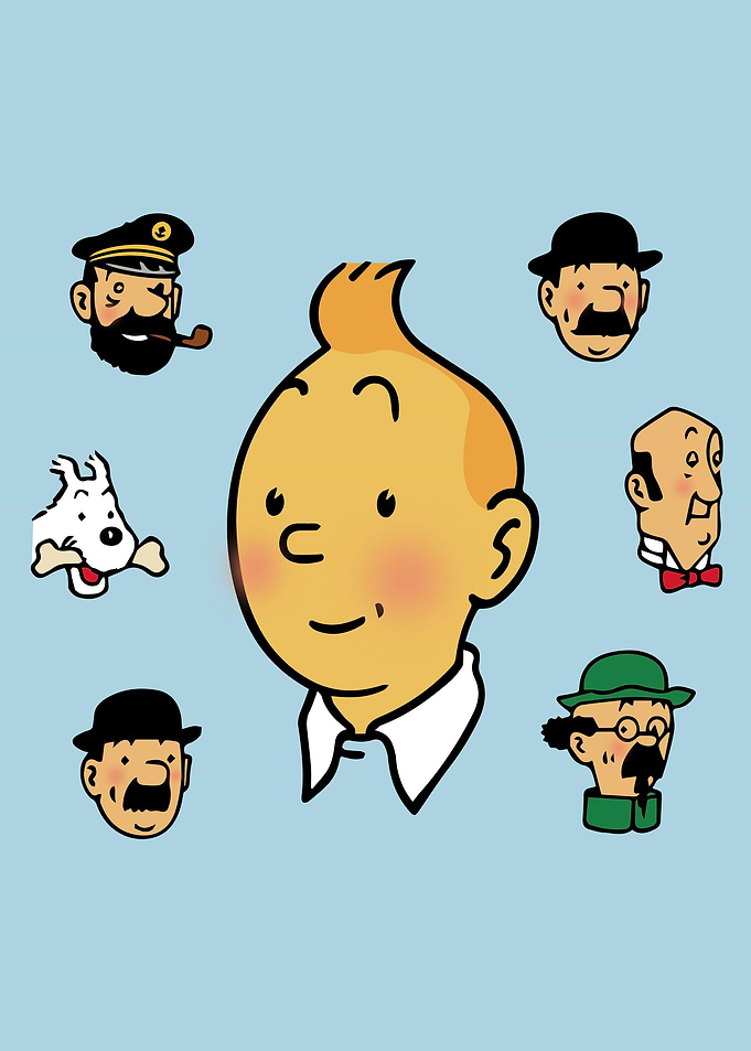 a family tintin cartoon