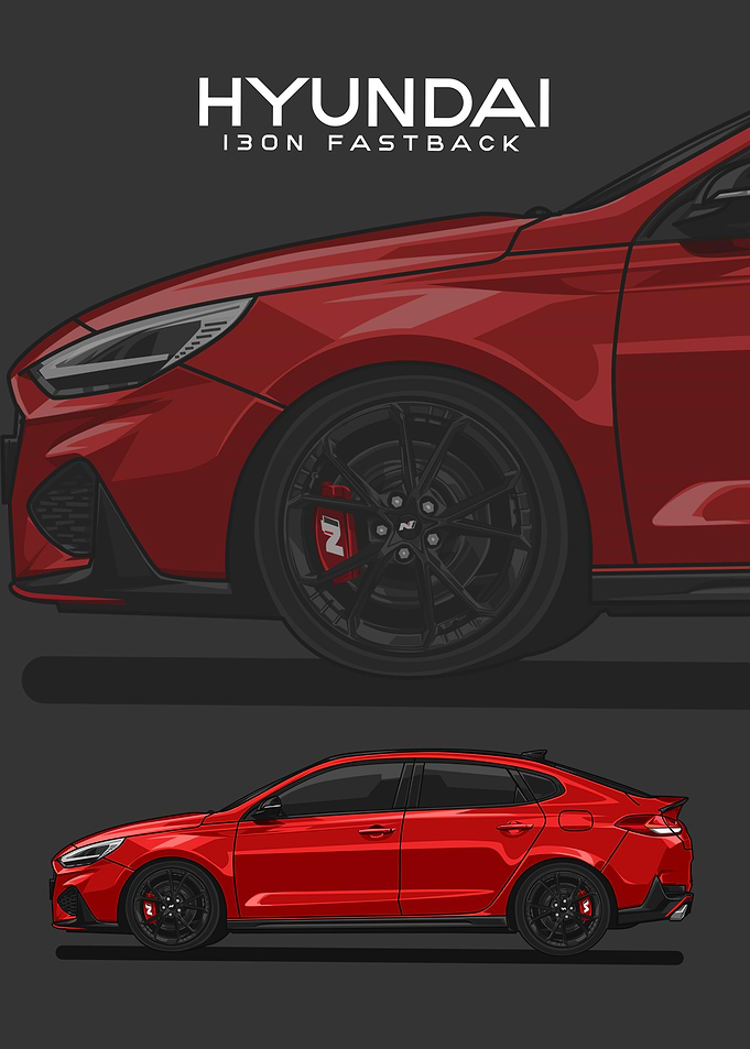 hyundai i30n fastback red