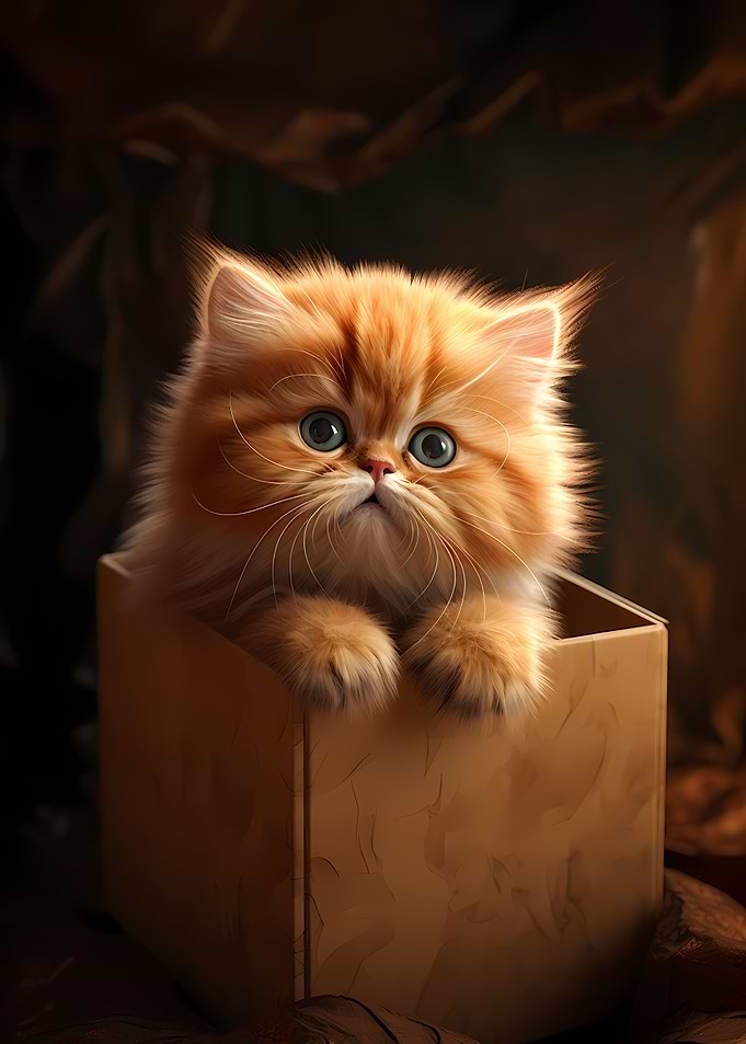 Orange Persian Kitten Cat