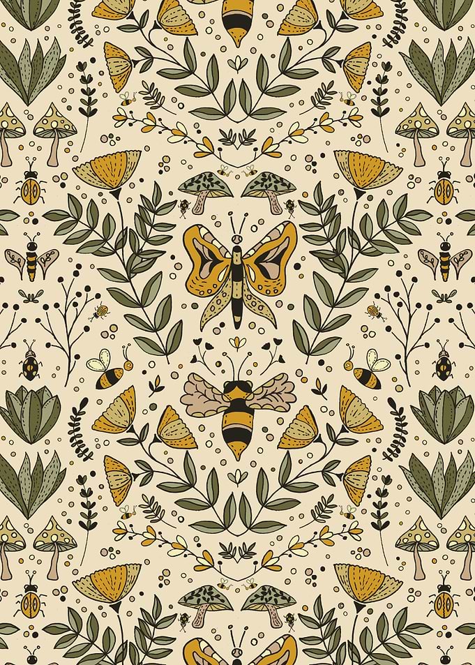 Bees Butterflies and Flowe