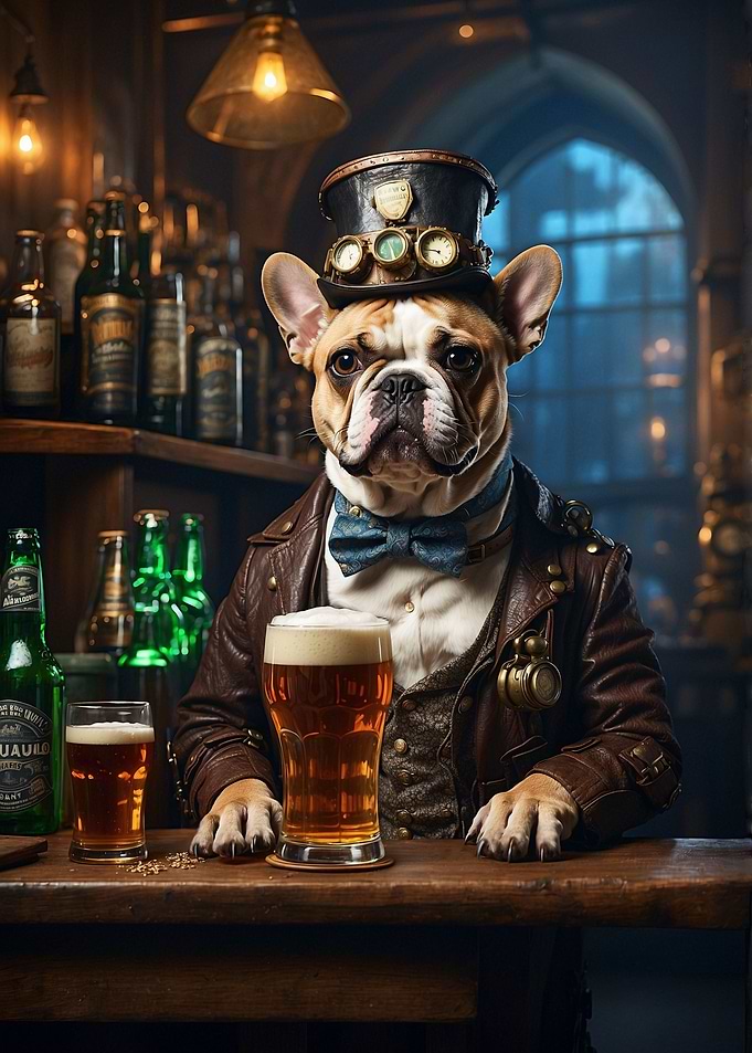 French Bulldog Beer Hound