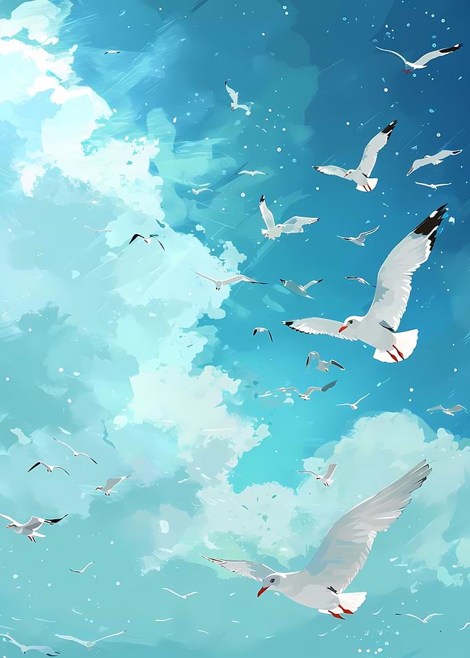 Birds and Blue Sky