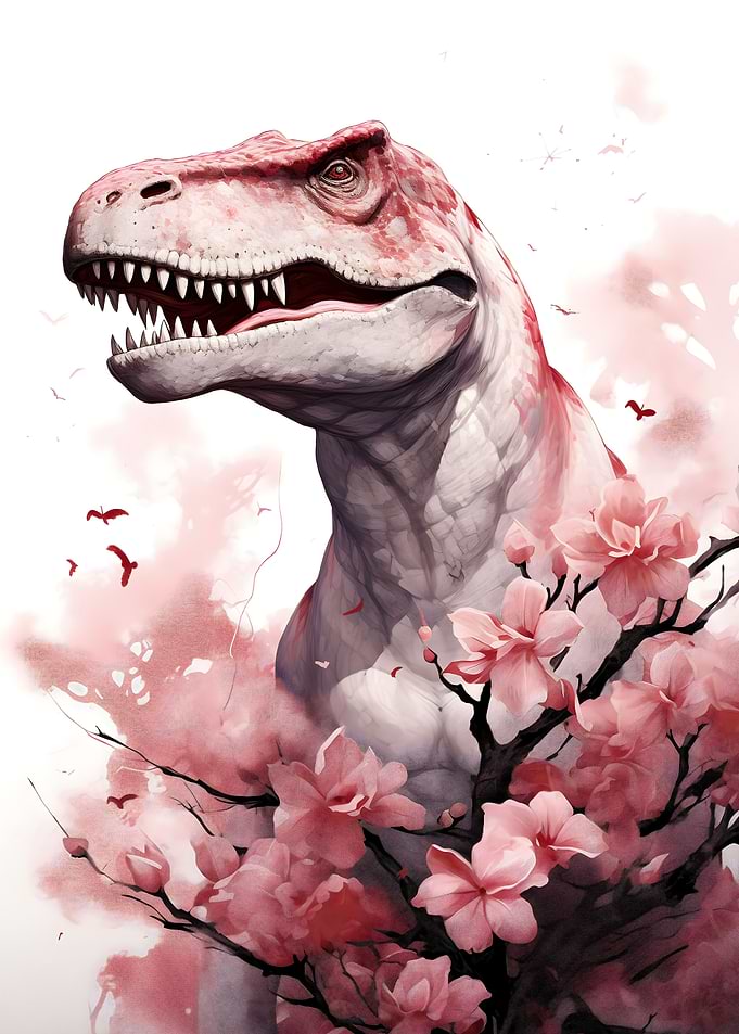 Cherry Blossom Dinosaur
