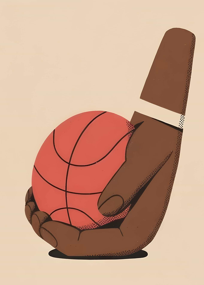 Basketball In a Hand